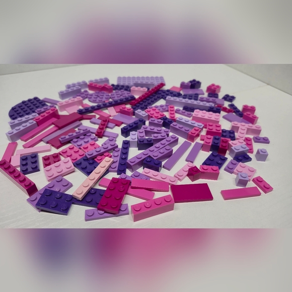 Lego Lot Mixed Pinks &Purples Bricks, Tiles & Plates (150pcs) - Picture 2 of 8